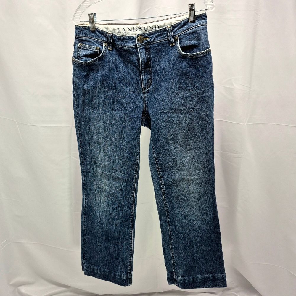 Riders by Lee Women's Blue Denim Jeans, Comfort No-Gap Waistband, Stretch 14